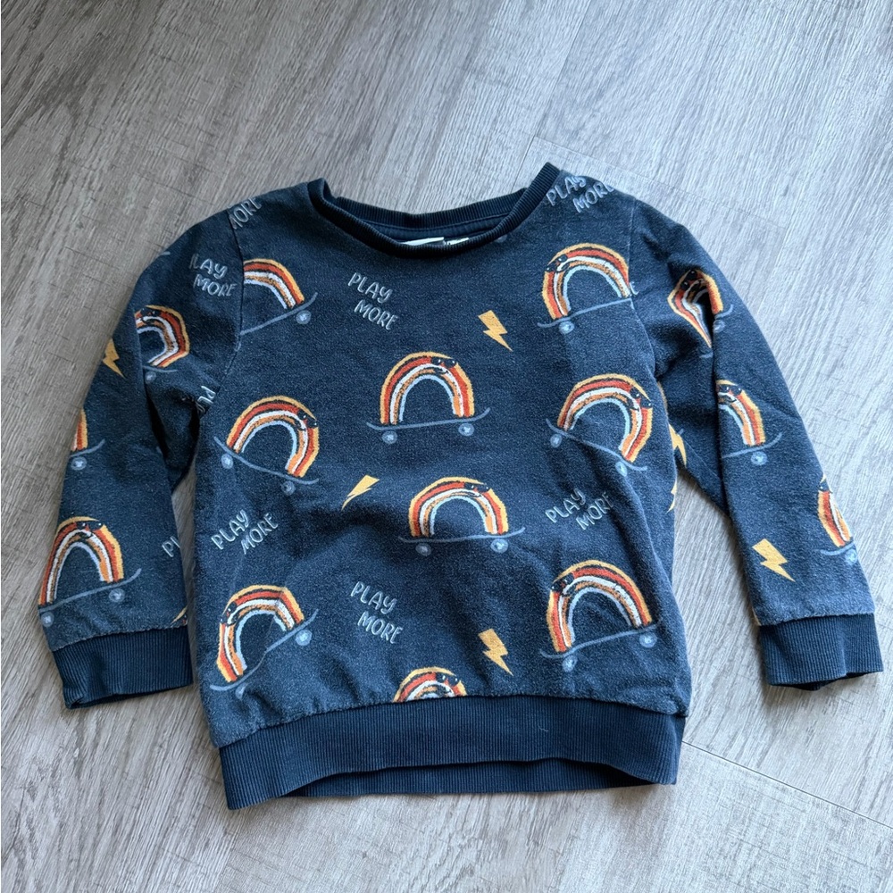 Kids Rainbow Sweatshirt - Navy